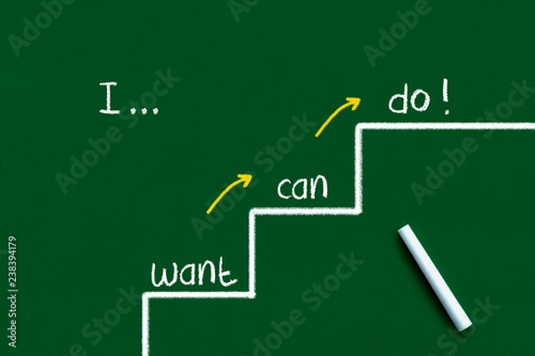 Fototapeta I want , I can , I do!