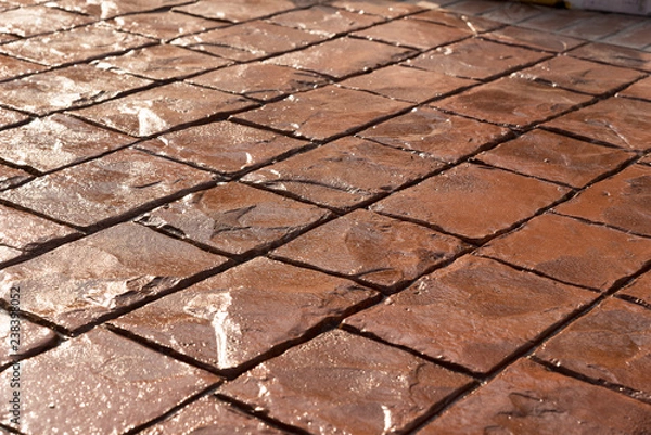 Obraz Stamp concrete texture pattern and background.