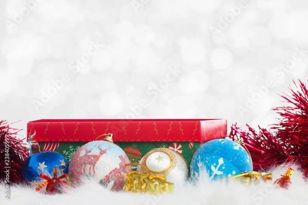 Obraz Christmas decoration with globes