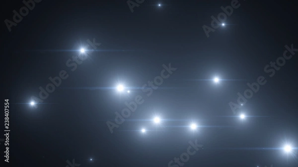 Obraz 3d render Camera flashes on an black background