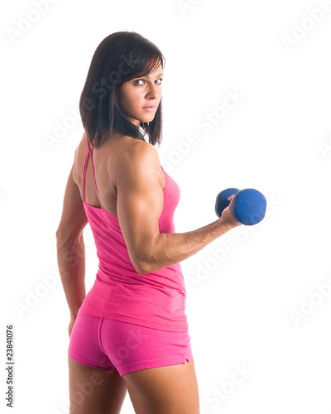 Obraz Fit young female exercising