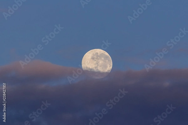 Obraz Full Moon Cloudy Sky