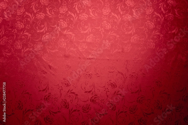 Obraz red tablecloth texture background, chinese new year background.