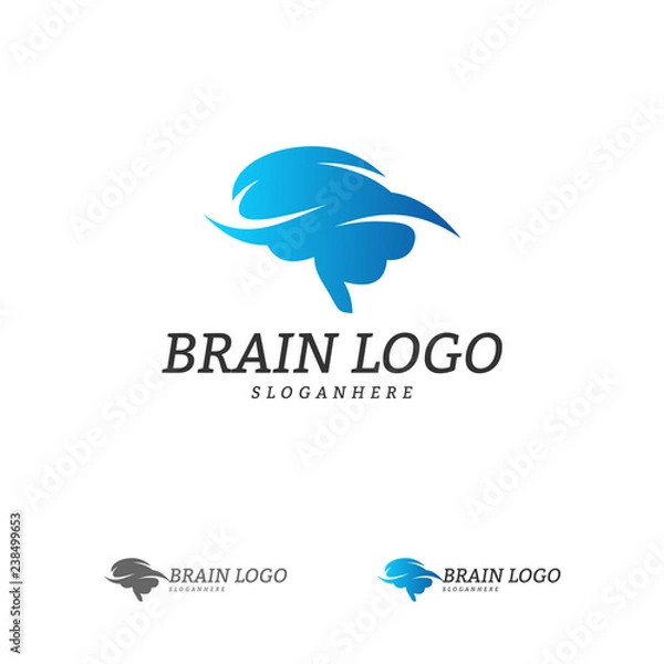 Fototapeta Brain Logo Vector Template. Brain Logo Concepts