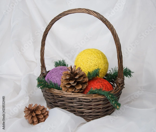 Obraz Шары и шишка