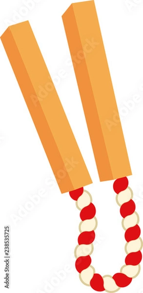 Obraz 火の用心　拍子木　ベクターイラスト素材