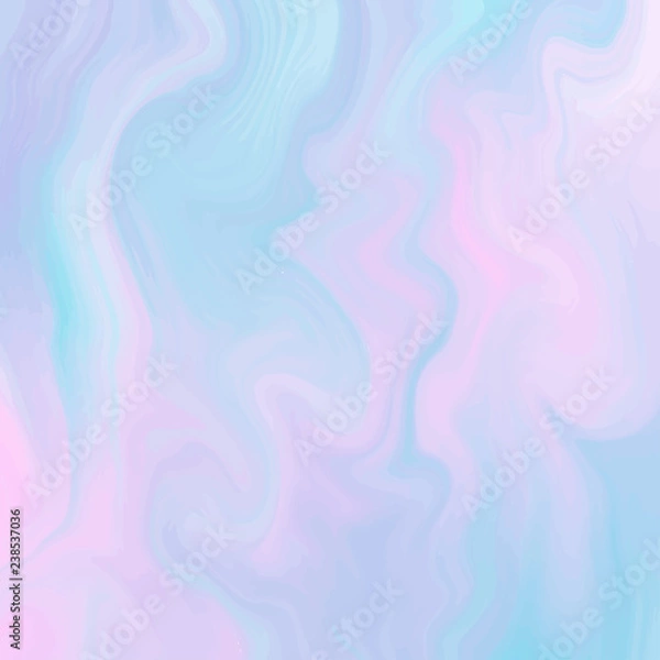 Fototapeta Magic Fairy and Unicorn background with light pastel rainbow mesh. Multicolor backdrop in girly pink, violet and blue colors. Fantasy holographic pattern with blurs and sparkles