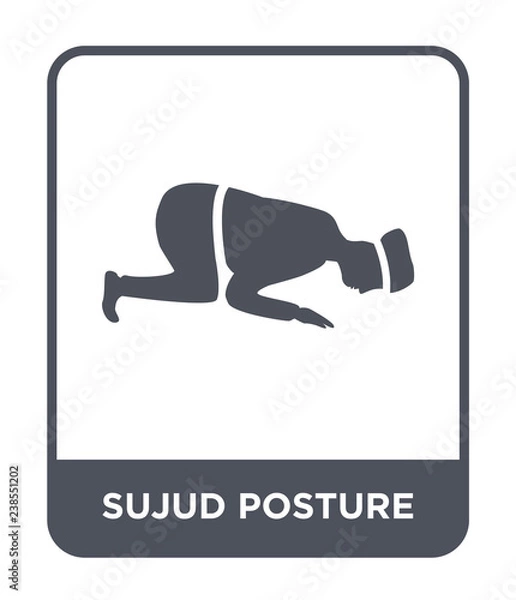 Fototapeta sujud posture icon vector