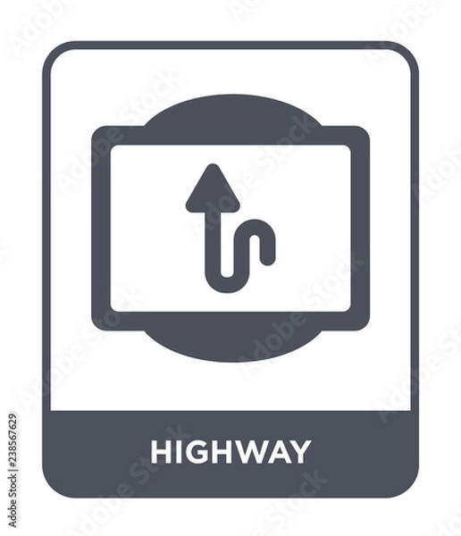 Fototapeta highway icon vector