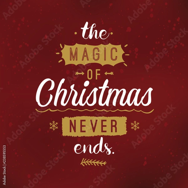 Obraz Merry Christmas typography.