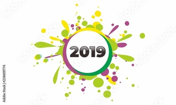 Obraz new year abstract green background 