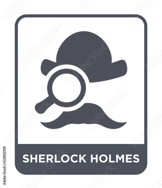 Obraz sherlock holmes ikona wektor