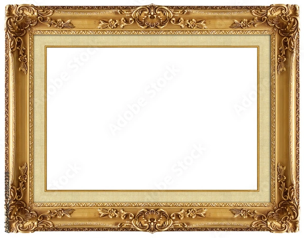 Fototapeta Picture gold frame with a decorative pattern