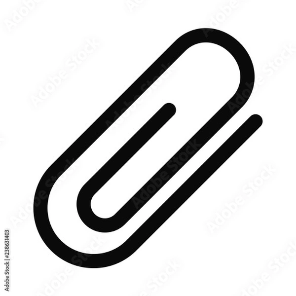 Obraz Paper clip vector icon