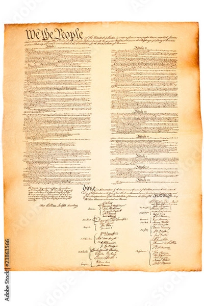 Obraz US Constitution on Parchment paper