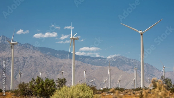Obraz wind turbines farm