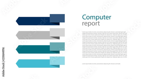 Obraz Poster infographics information business modern design set proposal advert