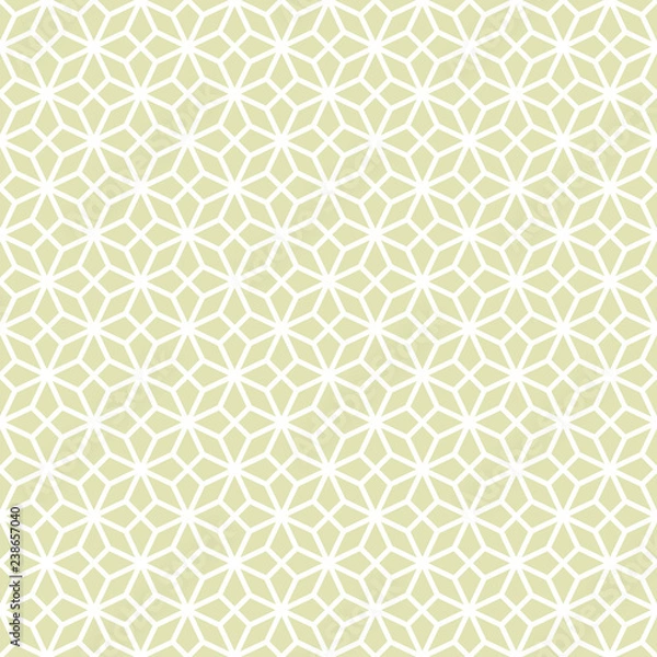 Fototapeta Geometric hemp-leaf pattern_Yellow Gray #Vector Graphics