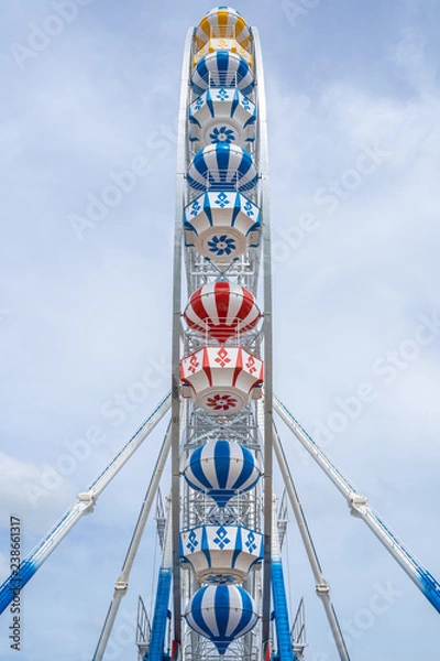 Fototapeta Ferris Wheel, low angle view of a big Ferris Wheel - Image.