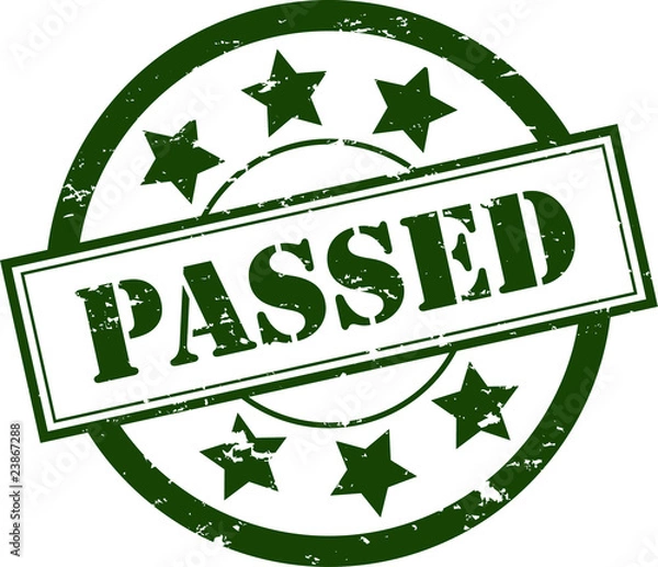 Obraz Passed Rubber Stamp (Vector)