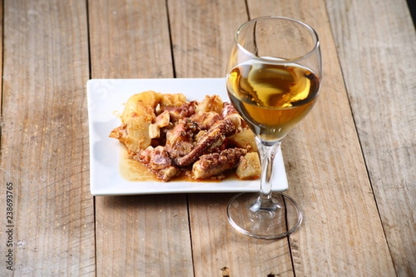 Obraz bodegón de comida y bebida