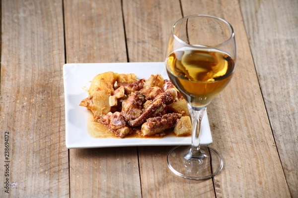 Obraz bodegón de comida y bebida