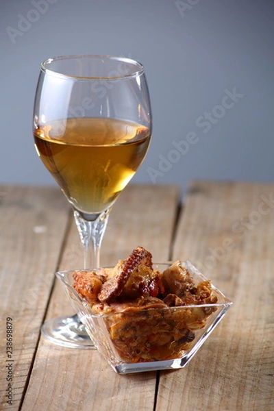 Obraz bodegón de comida y bebida