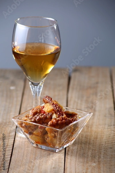 Obraz bodegón de comida y bebida