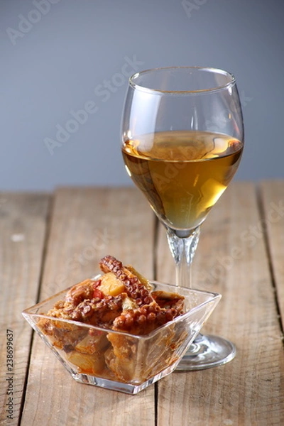 Obraz bodegón de comida y bebida