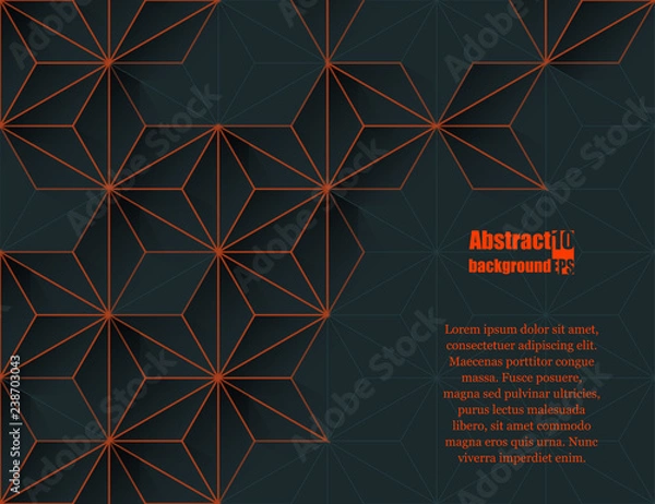 Fototapeta Abstract modern background with rhombus and dots. Eps10 Vector illustration