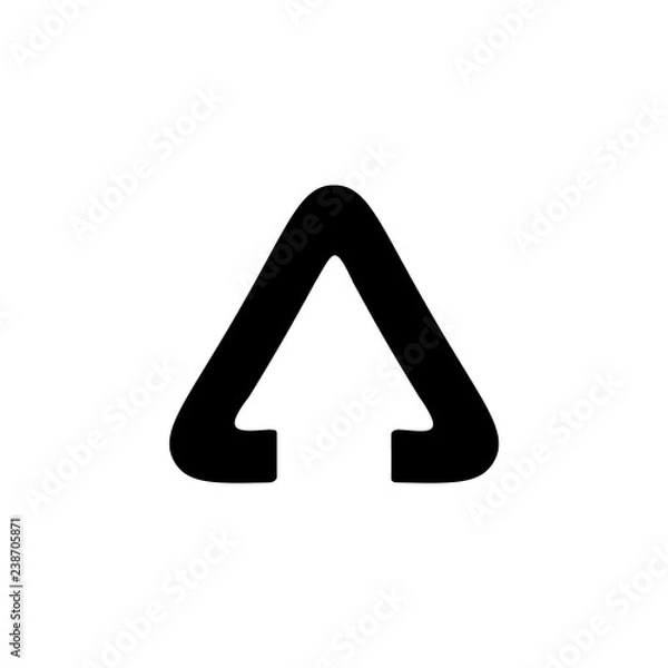 Fototapeta up arrow triangle logo vector