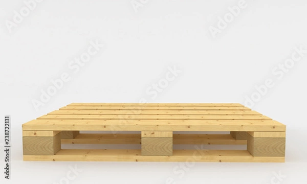 Fototapeta wooden pallets. 3d render