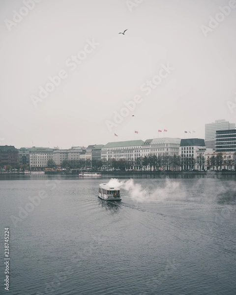 Fototapeta Graues Wetter in Hamburg