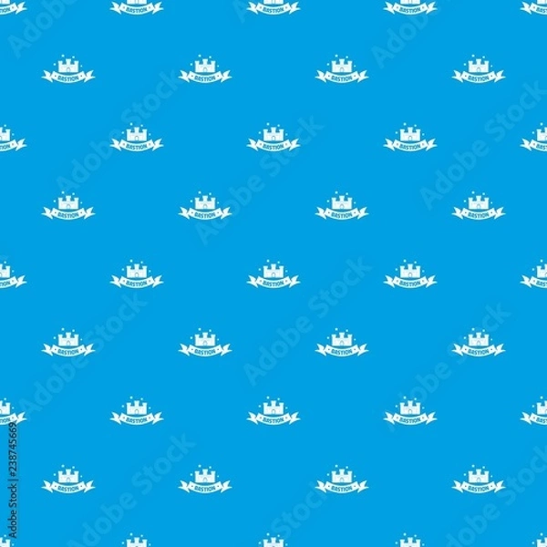 Obraz Building bastion pattern vector seamless blue repeat for any use