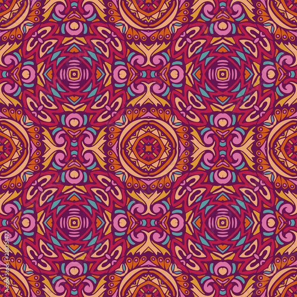 Fototapeta ethnic seamless pattern design surface. eometric colorful tiles