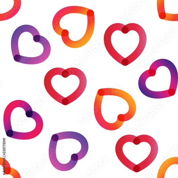 Obraz Love Actually vector colorful trendy seamless pattern
