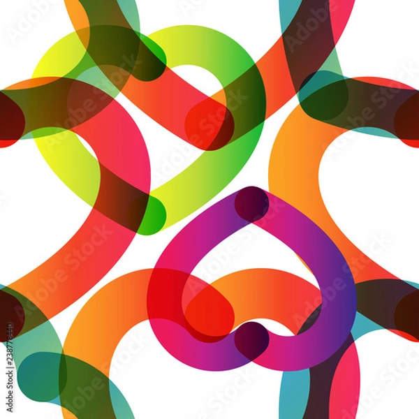 Obraz Love Actually vector colorful trendy seamless pattern