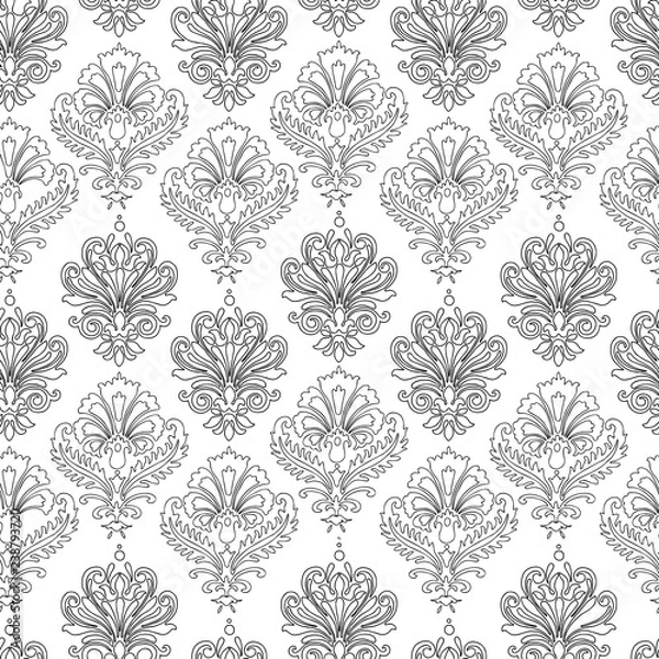 Fototapeta Seamless background of ornate vintage elements