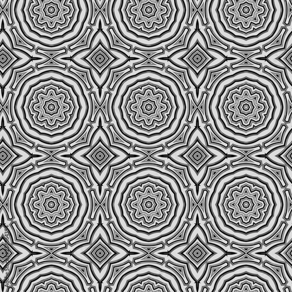 Obraz Seamless color pattern from a variety of geometric shapes.