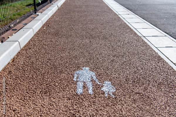 Fototapeta 歩道 ピクトグラム　路上表記