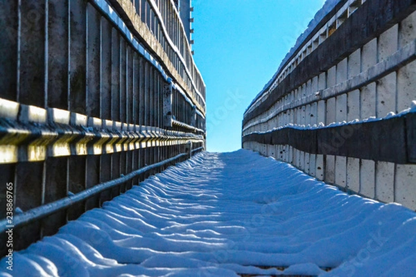 Obraz Long construction in the snow