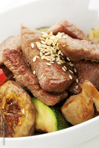 Fototapeta Veal with Vegetables