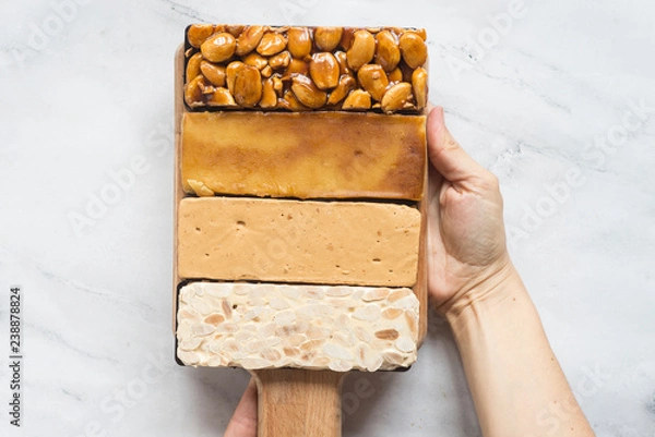 Fototapeta Turron typical dessert spain