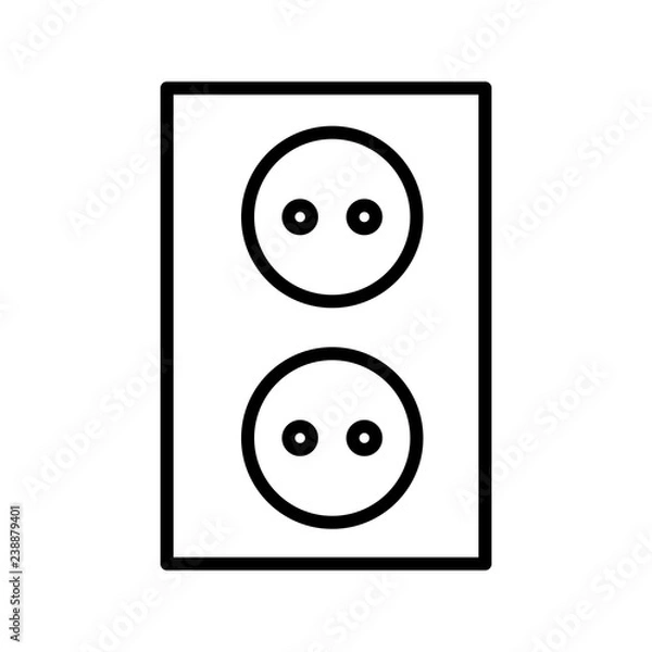 Fototapeta Socket vector icon