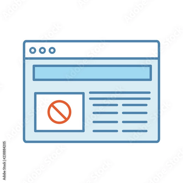 Fototapeta Protest action internet news color icon