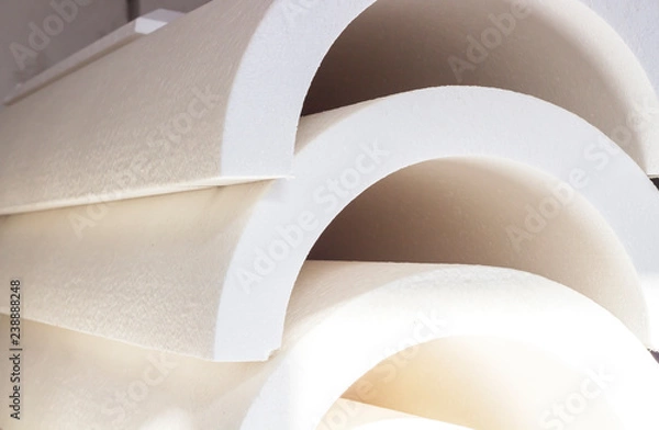 Obraz Products from Styrofoam , covered with decorative putty