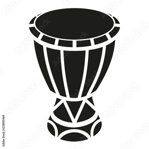 Obraz Black and white mexican drum silhouette.