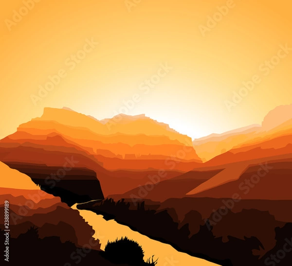 Obraz Western desert background. Rocks.