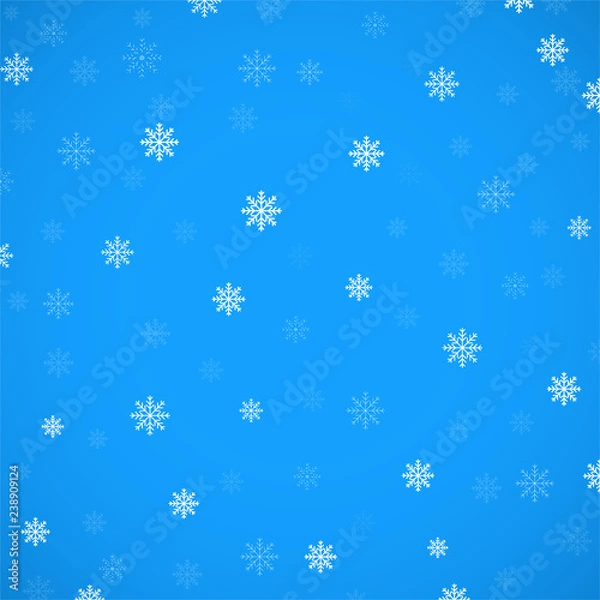 Fototapeta Vector background with snowflakes. Christmas and New Year backdrop