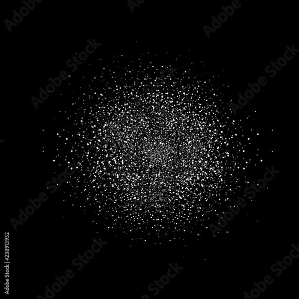 Fototapeta Dust and particles scatter brush texture on black abstract background vector illustration